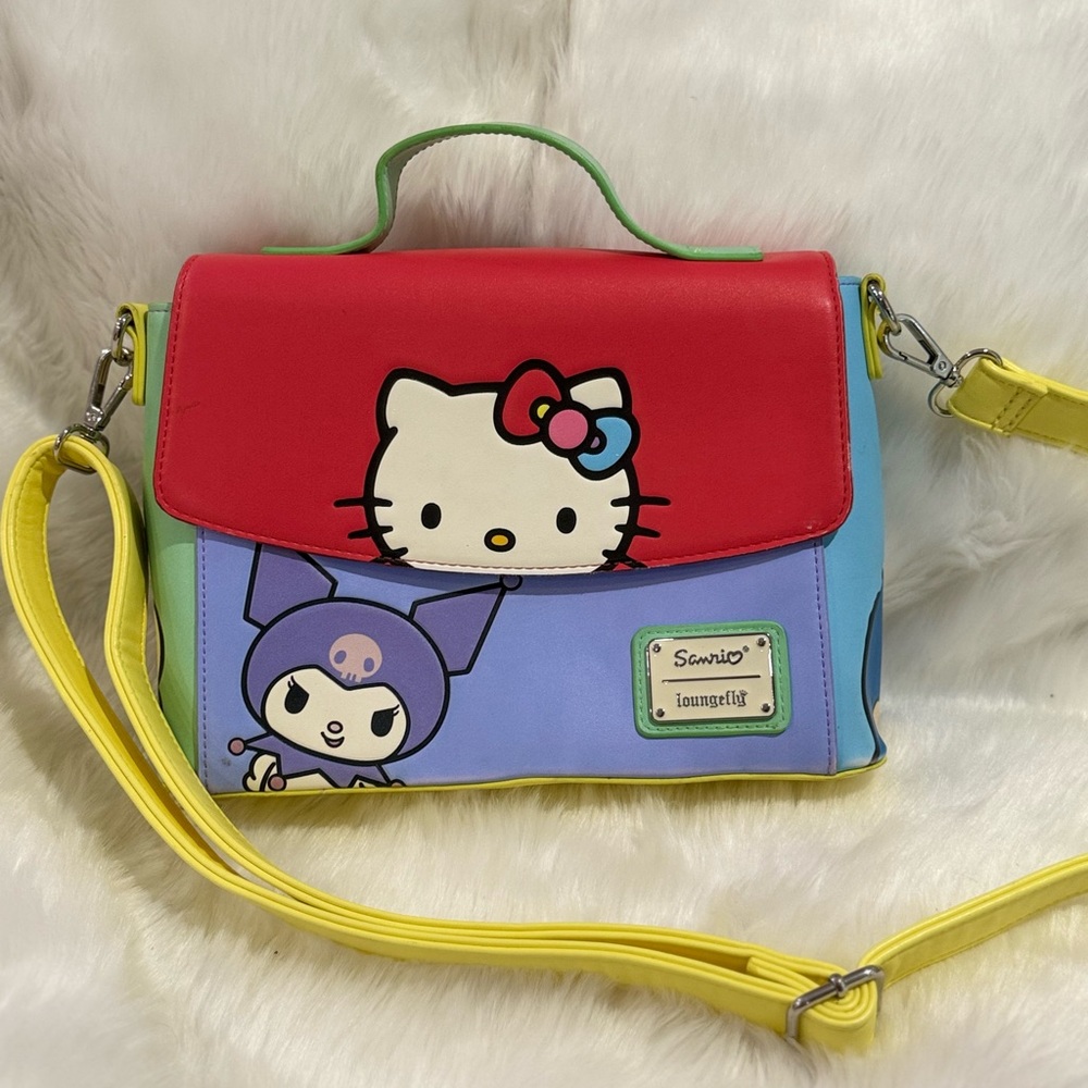 Loungefly Red and Blue Hello Kitty Crossbody Bag